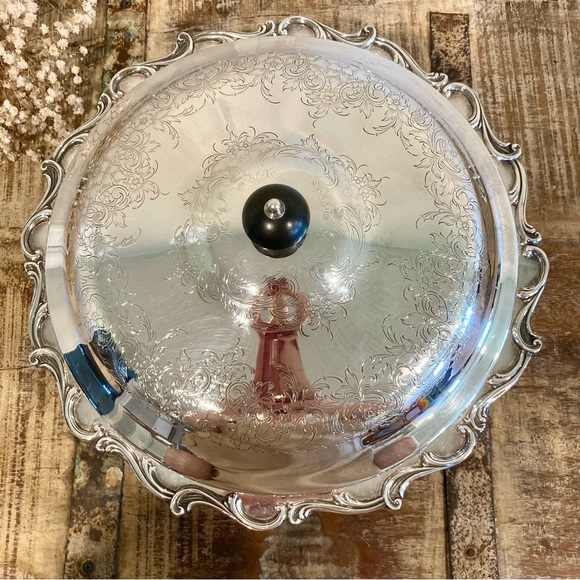 Vintage Silver Plated Covered Serving Dish International Silver Joanne 11 3/4” - Picture 2 of 16